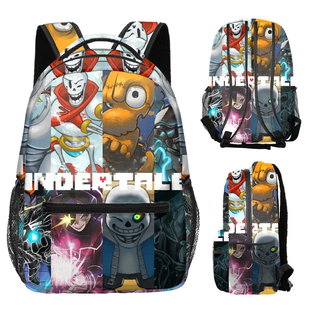 Borse da scuola giovanili alla moda Hip Hop Kpop borse da viaggio Unisex Undertale stampa 3D zaini a tracolla per Notebook impermeabili Oxford