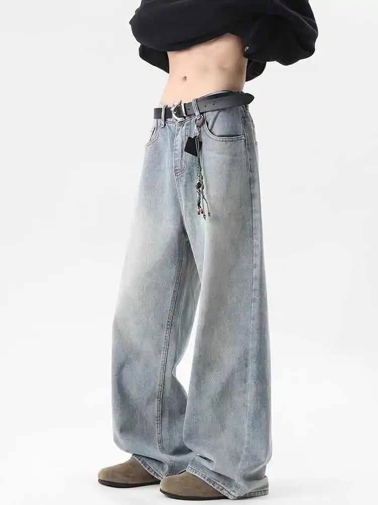 Women Light Blue Y2k Baggy Jeans Japanese 2000s Style Boyfriend Jean Pants Vintage Harajuku Oversize Denim Trousers Clothes 2025