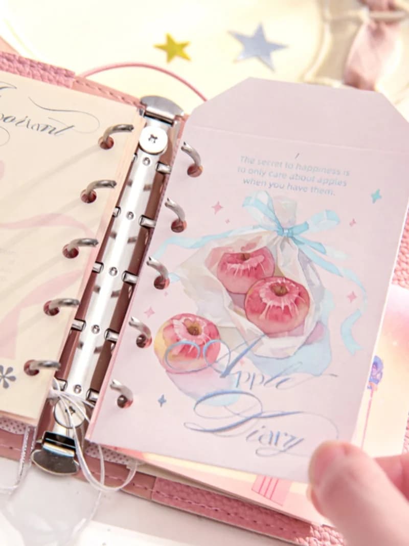 M5 Binder Index Dividers 4styles Loose Leaf Ledger Inner Portable Small Pocket Inner Page Journal Sketchbook Accessories Diary