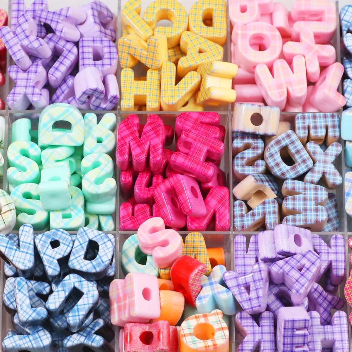 6mm Acrylic Printed Letters Mixed Colors Handmade DIY Jewelry Making Beads Loose Beads Bracelets Necklaces Accessories