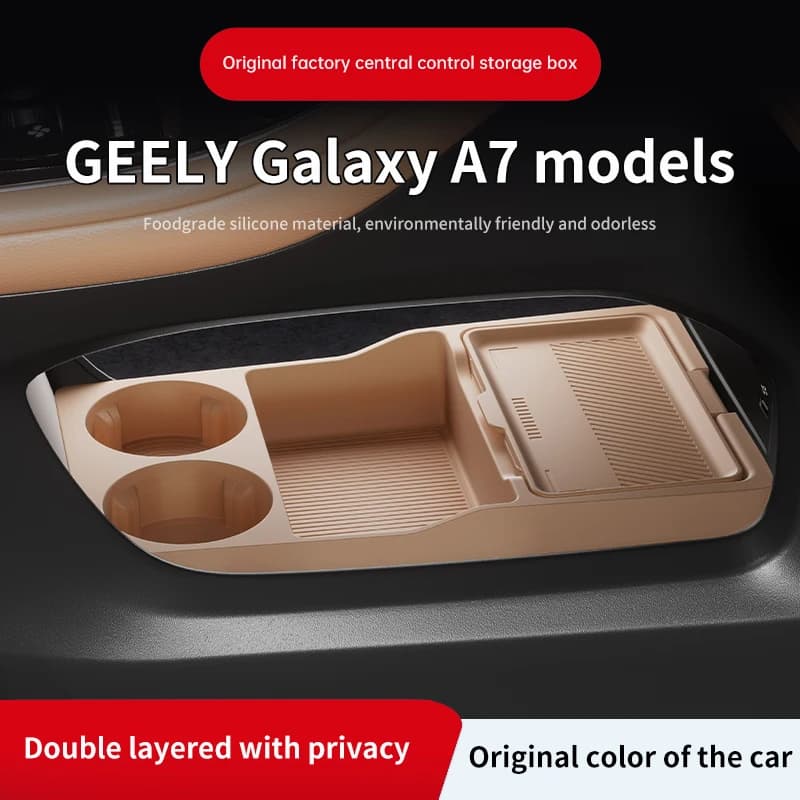 Car central control lower storage box For Geely Galaxy A7 2025 model car central control storage, organization and decoration