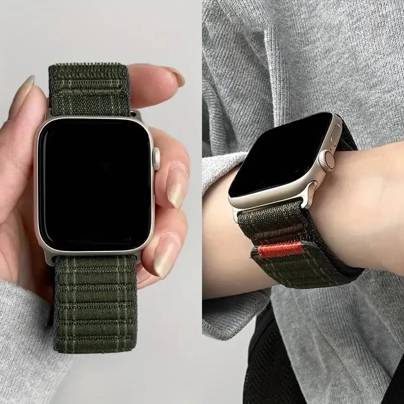 Cinturino in nylon per cinturino Apple Watch Ultra 1-3 49mm S11 46mm 42mm 45mm 41 44mm 38 Bracciale con motivo a onde per iWatch Series 10 9 8 7 6