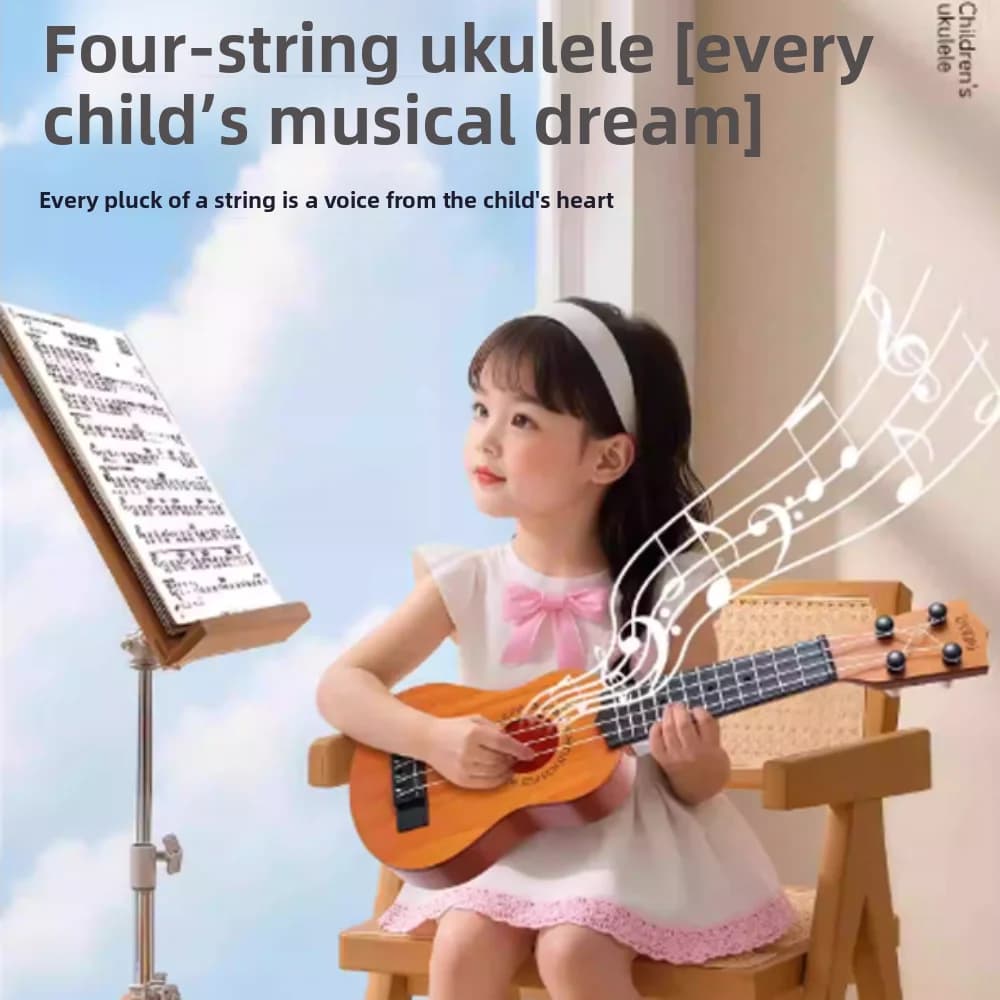 4 corde Ukulele Strumento musicale Manopola regolabile educativa Simulazione Ukulele Giocabile Giochi musicali classici all'aperto