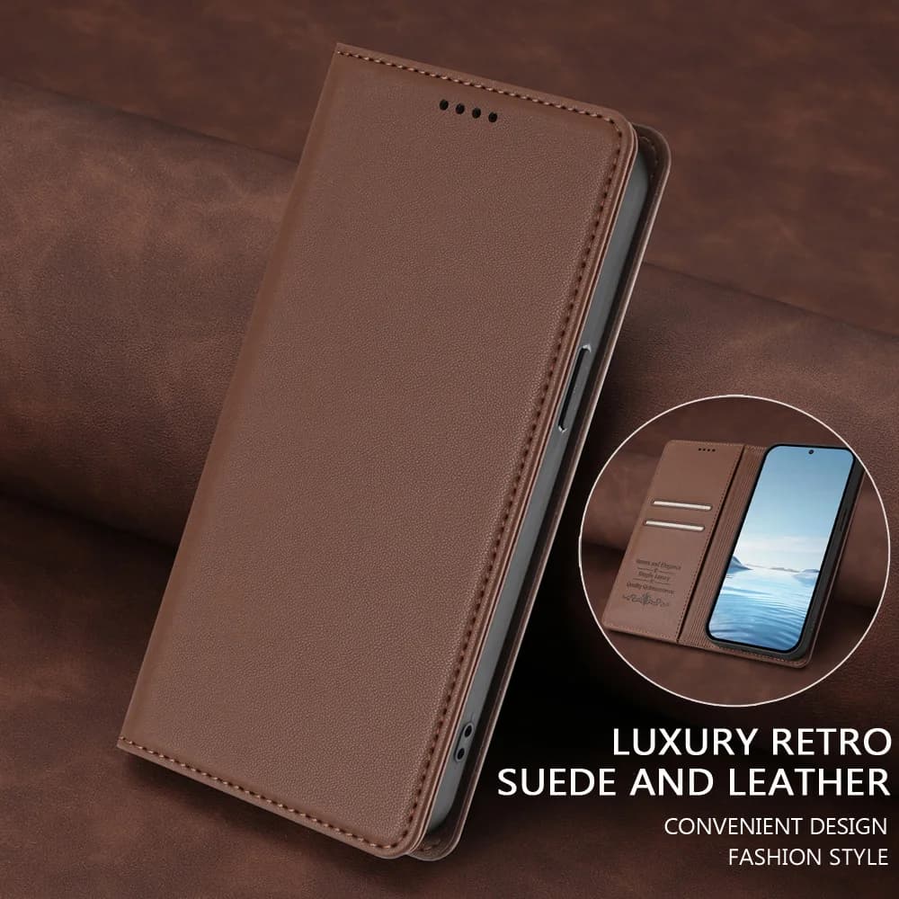 Portafoglio in pelle RFID Libro Fonda per Xiaomi Poco X7 Pro 5G Custodia di lusso Mi Phone Poco M7 Pro F7 Ultra F 7 Poko C85 X 7 Flip Cover