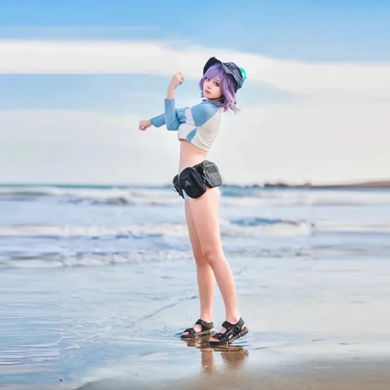 2025 yiyi Sorai Saki Cosplay Anime Gioco Blu Archivio Costume Uniforme Estiva Costume Da Bagno Hot Girls Y2k Streetwear Parrucche Halloween par