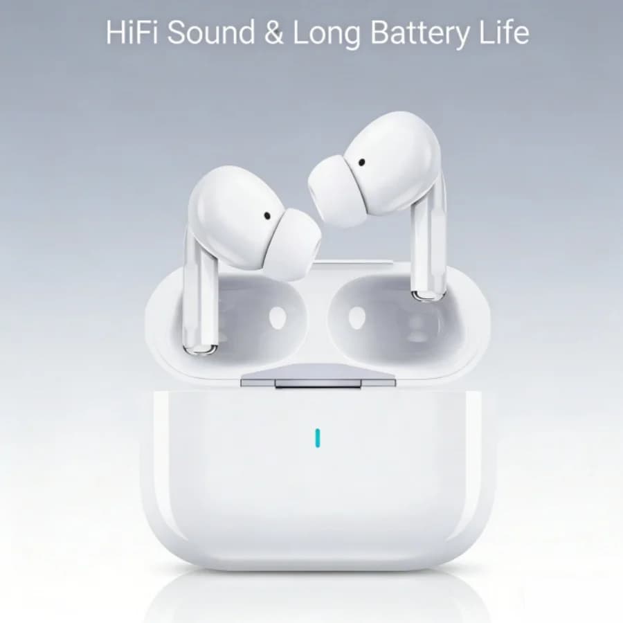 Nuovi Auricolari Wireless Bluetooth 2026, Auricolari Bluetooth 5.3, Auricolari con Cancellazione del Rumore ENC, In-Ear HiFi Bassi Profondi Bianchi, Adatti per Sport all'Aperto, Sport Indoor, Relax, Uso Quotidiano, Scelta Ideale per Regali