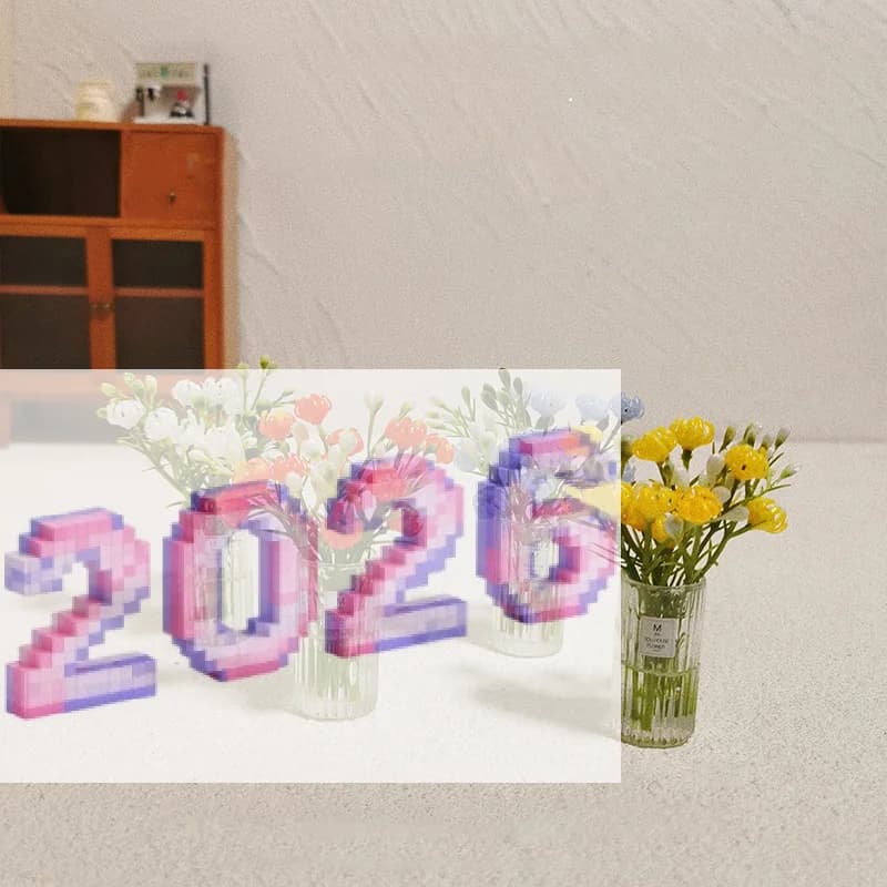 1:12 Dollhouse Miniature Bouquet Potted Plants Table Flowers Greenery Bonsai Model Desktop Vehicle Mounted Ornaments Home Decor