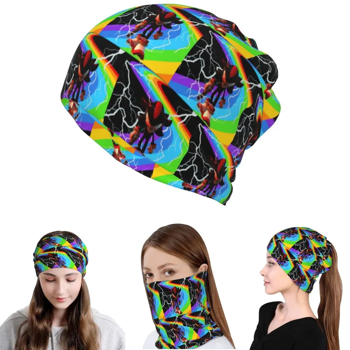Shadow The Hedgehog Bandana, copricollo, maschera, sciarpa, caldo cappello balaclava, berretto unisex per adulti, traspirante