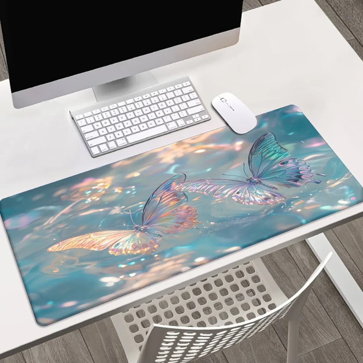 Brand Iron Art Butterfly Mouse Pad Waterproof Gaming Mat Anti-Slip Rubber Office Desk Computer Keyboard Pad PC Gamer Accessory