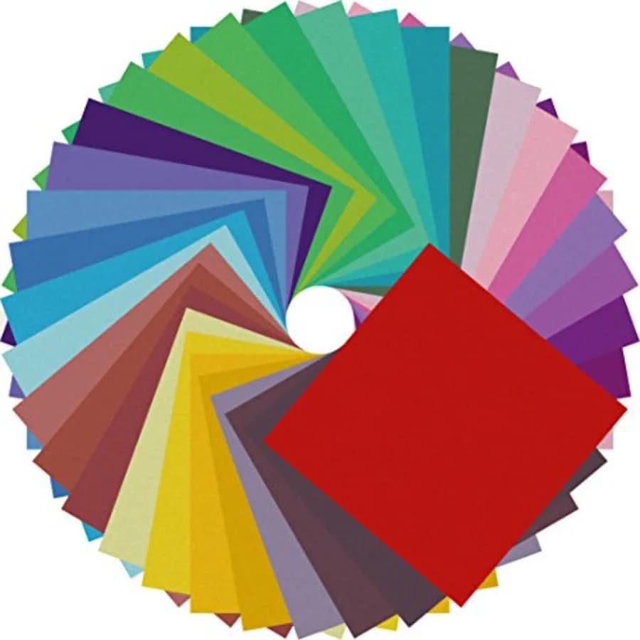 Origami Paper Double Sided Color - Sheets - 20 Colors - 6 Inch Square Easy to Fold, Perfect for Beginner, School,,Fun DIY Arts
