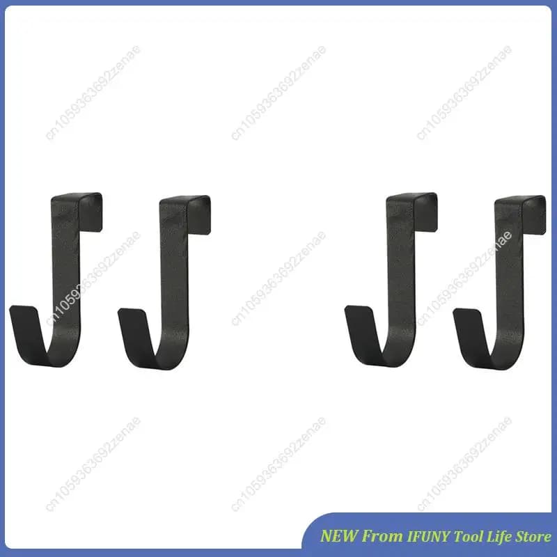 Ganci Multiuso 4X per Armadietto da Cucina, Appendiabiti da Porta, Porta Cappelli, Asciugamani, Gancio Portaoggetti Nero Nuovo