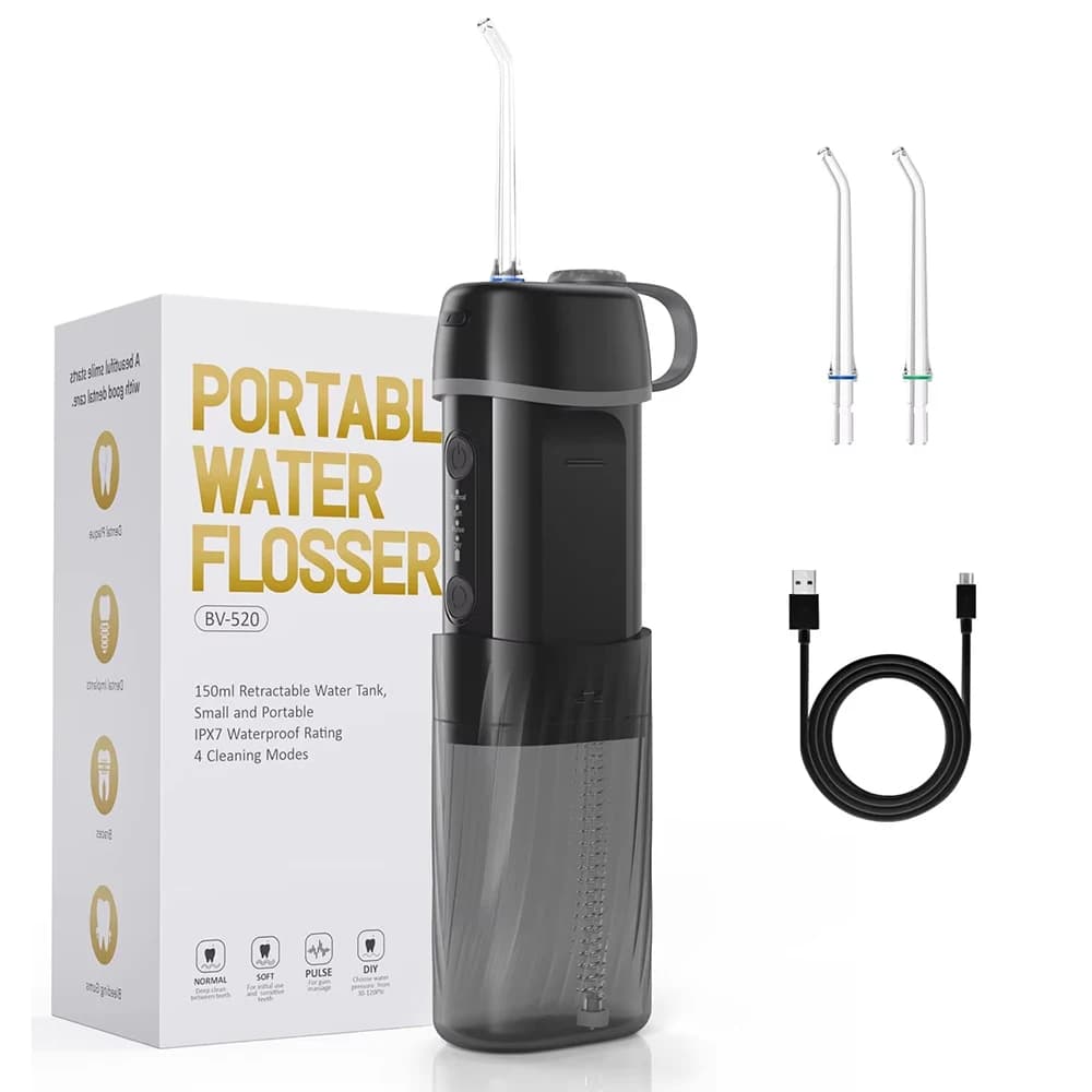 Oral Hygiene Equipment Ultrasonic Tooth Detergent Electrical Oral Sprinkler Portable Washer with Tooth Cleaning Brush