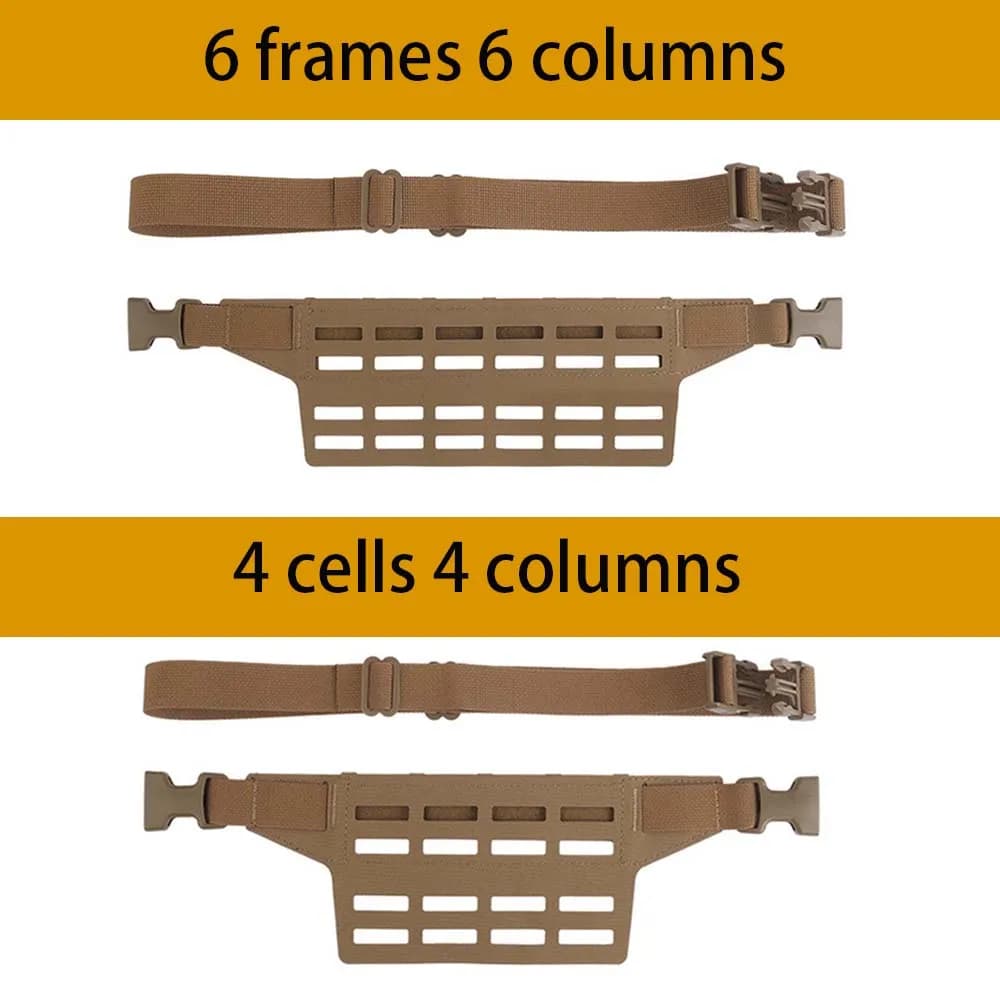 Pannello adattatore per subcarico tattico MOLLE Fanny (SLAP) Cintura in vita con montaggio su marsupio amministrativo a 4 o 6 slot