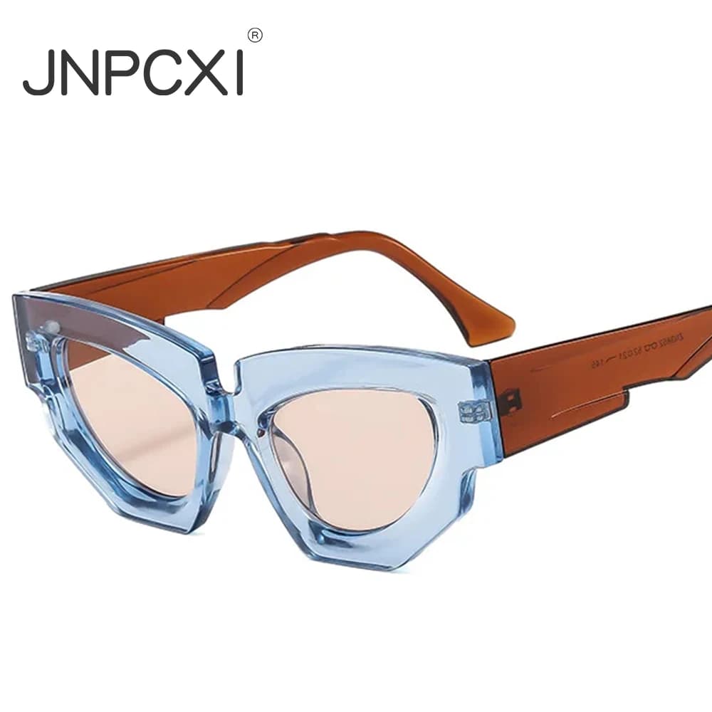 JNPCXI Cat Eye occhiali da sole da esterno moda donna Retro Brand Design UV400 occhiali da sole di tendenza da uomo