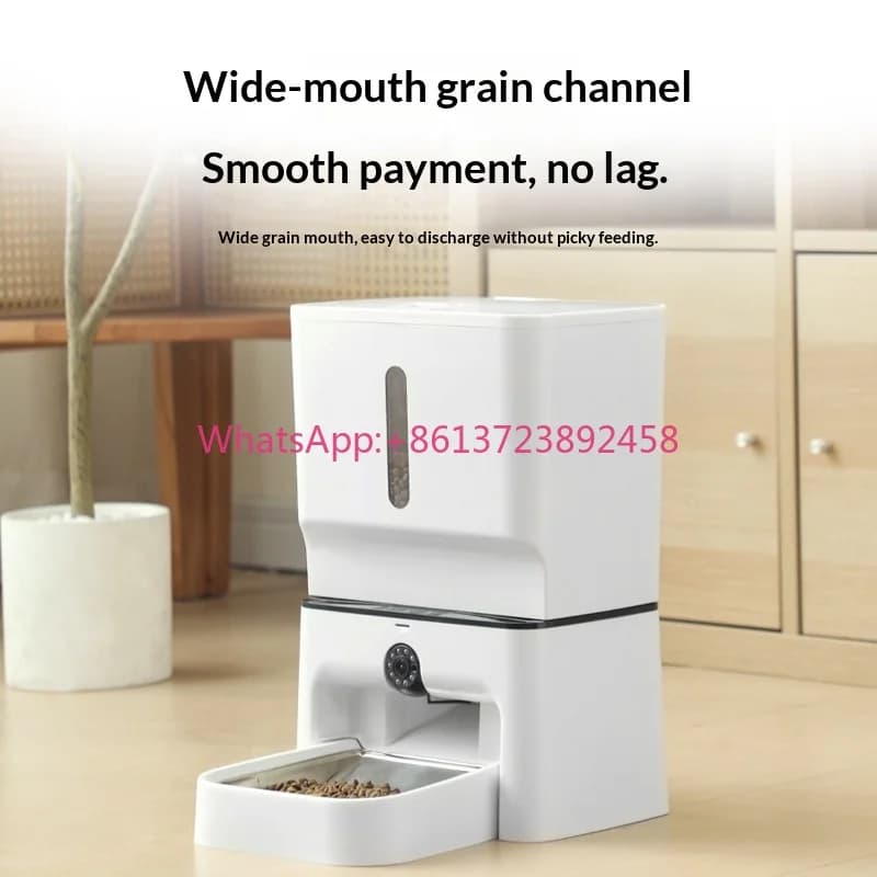7L Charge & Battery-Powered Modern Automatic Cat Dog Feeding Bowl Extra-Large Food Dispenser Remote Video Smart Pet Feeder
