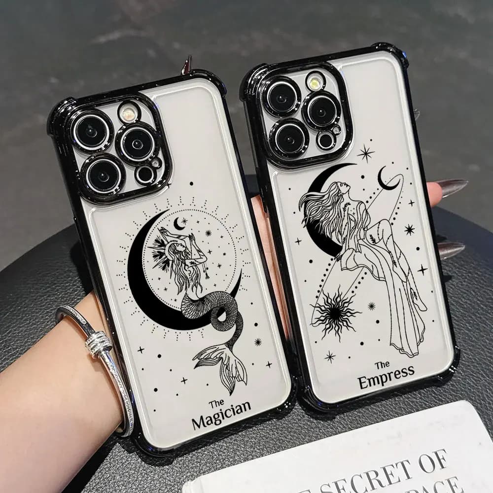 Tarot Card Astrology Magic Shockproof Case For iPhone 18 17 16 Pro 15 14 13 Pro Max 11 17 Air 16 E Plus 18Pro Fundas Phone Cover