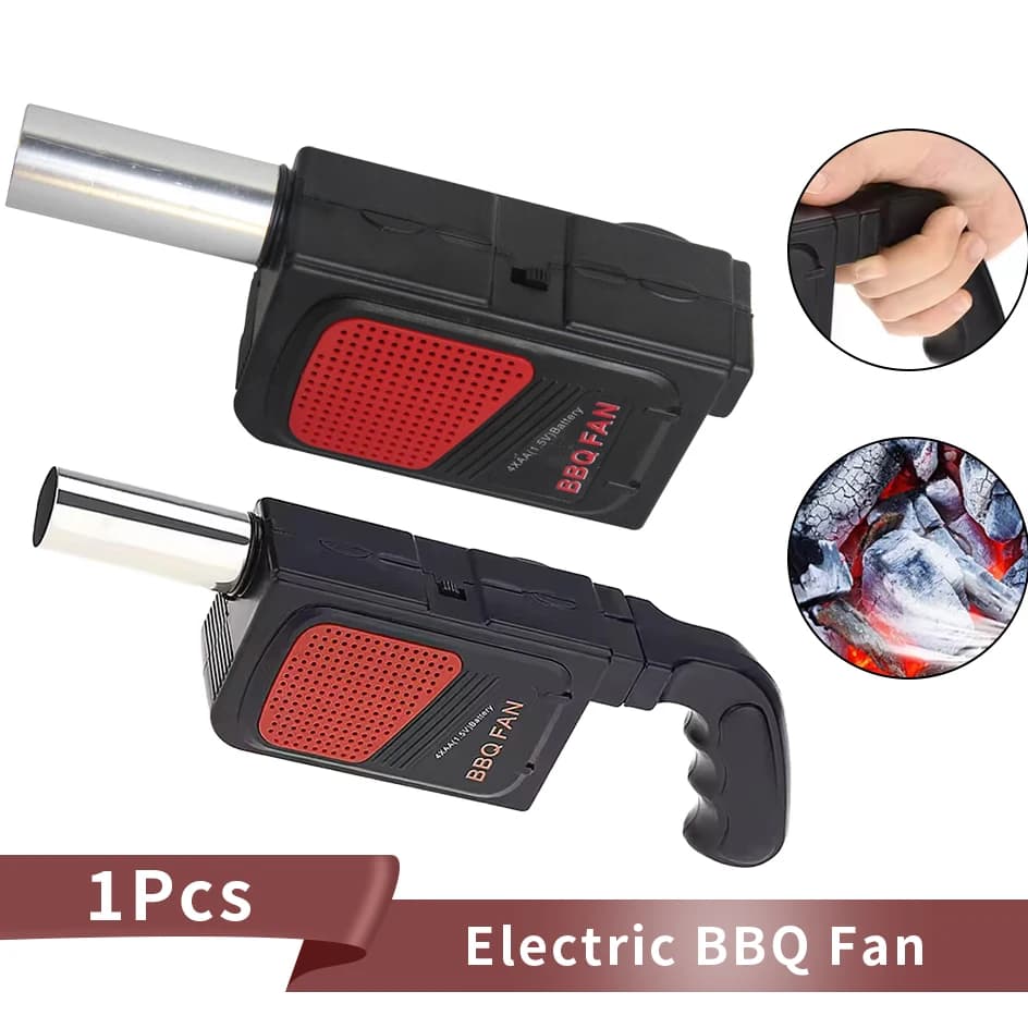 Ventilatore d'aria per barbecue Ventilatore per barbecue elettrico portatile portatile Barbecue da campeggio all'aperto Griglia a carbone Strumenti di cottura Ventilatore Strumento a soffietto di fuoco