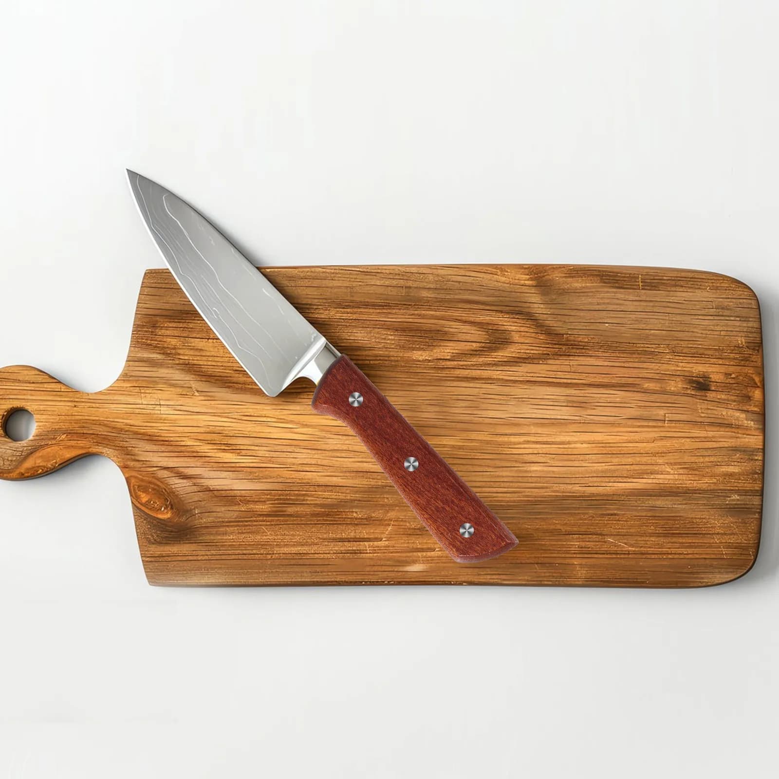 1 Paio di Manici in Legno di Ricambio Antiscivolo per Coltelli da Chef, Utensile da Cucina Facile da Installare