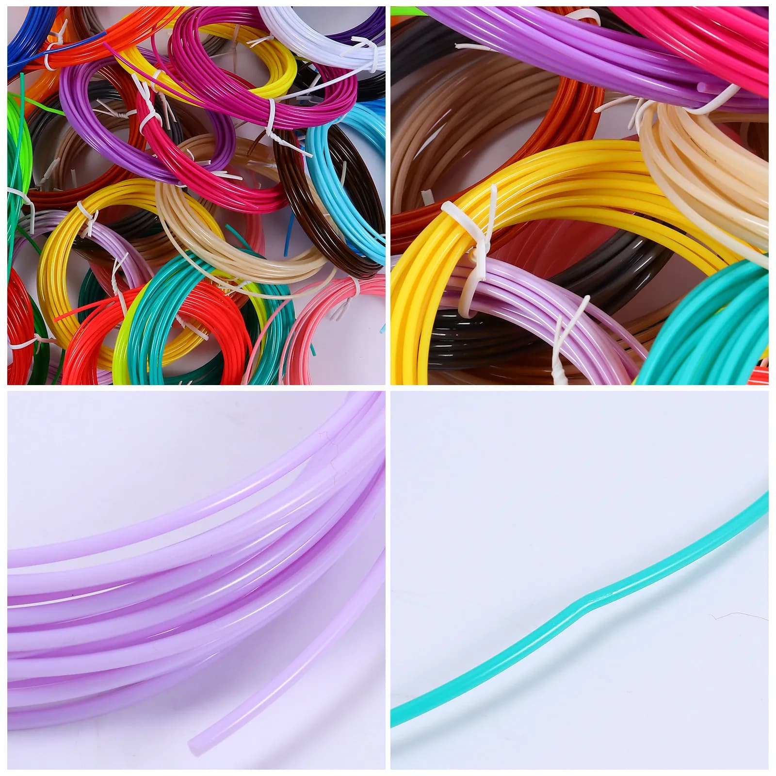 30 Pezzi 30 Colori Filamento PLA per Stampa 3D da 1,75mm per Penne e Stampanti 3D Finitura Liscia Lucida Alta Percentuale di Successo Zero Bolle Resistente
