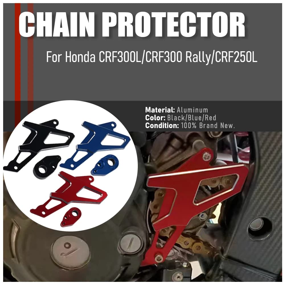 Accessori Moto per Honda CRF300L CRF300 Rally CRF 300L CRF250L Rally: Copertura Pignone Anteriore, Protezione Catena, Tappo di Protezione