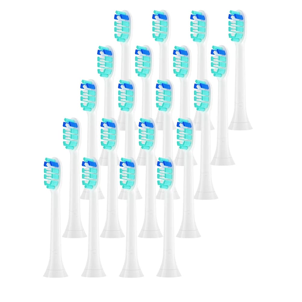 20 pieces compatible with PHILIPS HX9331 HX9334 HX6252 HX6253 HX6530 Sonic electric toothbrush heads with soft bristles