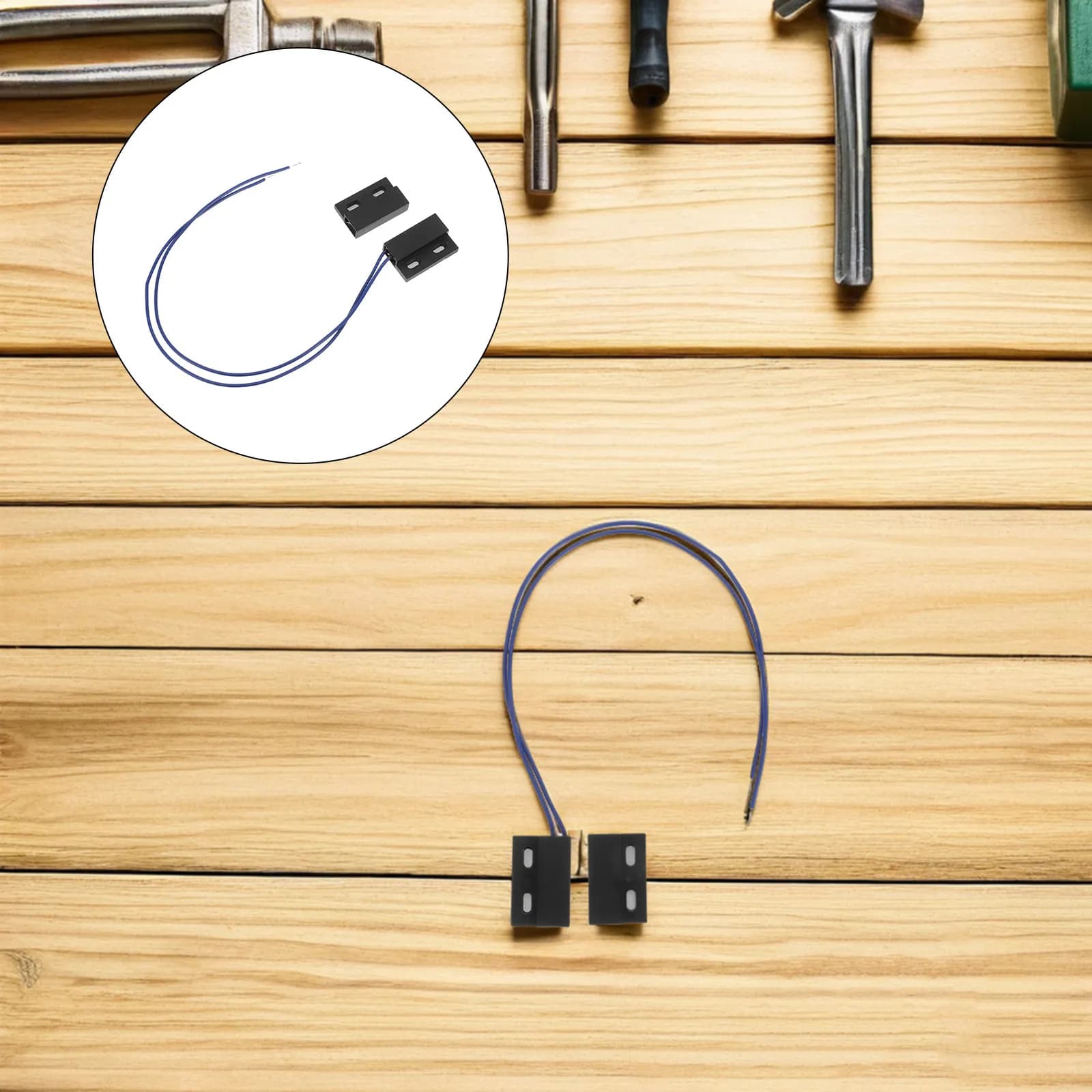 Sensore Magnetico Cablato per Porte e Finestre 220V Normalmente Aperto, Trigger di Allarme per Sistemi di Sicurezza Domestica Antifurto