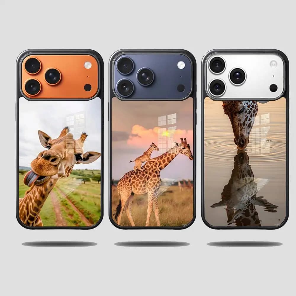 Giraffe Phone Cases For iPhone 17 16 15 14 13 12 11 Pro Max Ultra-thin heat-dissipating magnetic case