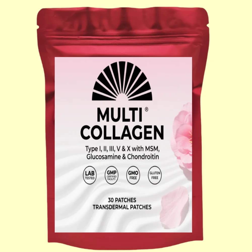 30 Patches Multi-collagen Peptides Transdermal Patches Types I, Ii, Ii, V & X, Supports Healthy Skin And Nails, Gut Health