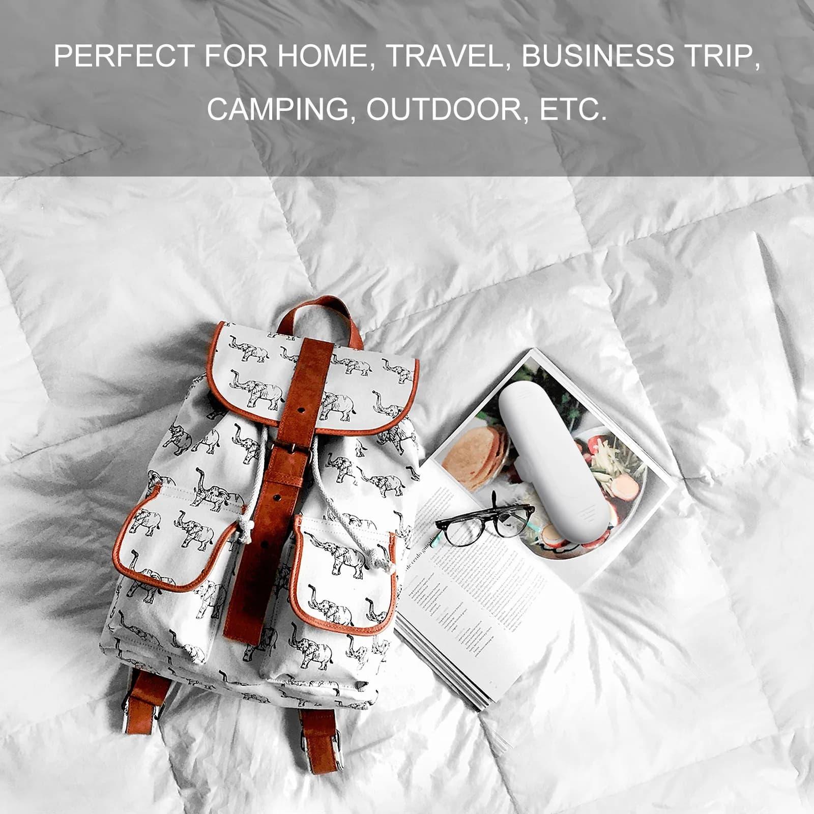 2-piece electric toothbrush case with compartment design, home travel case, business travel, camping, outdoor use