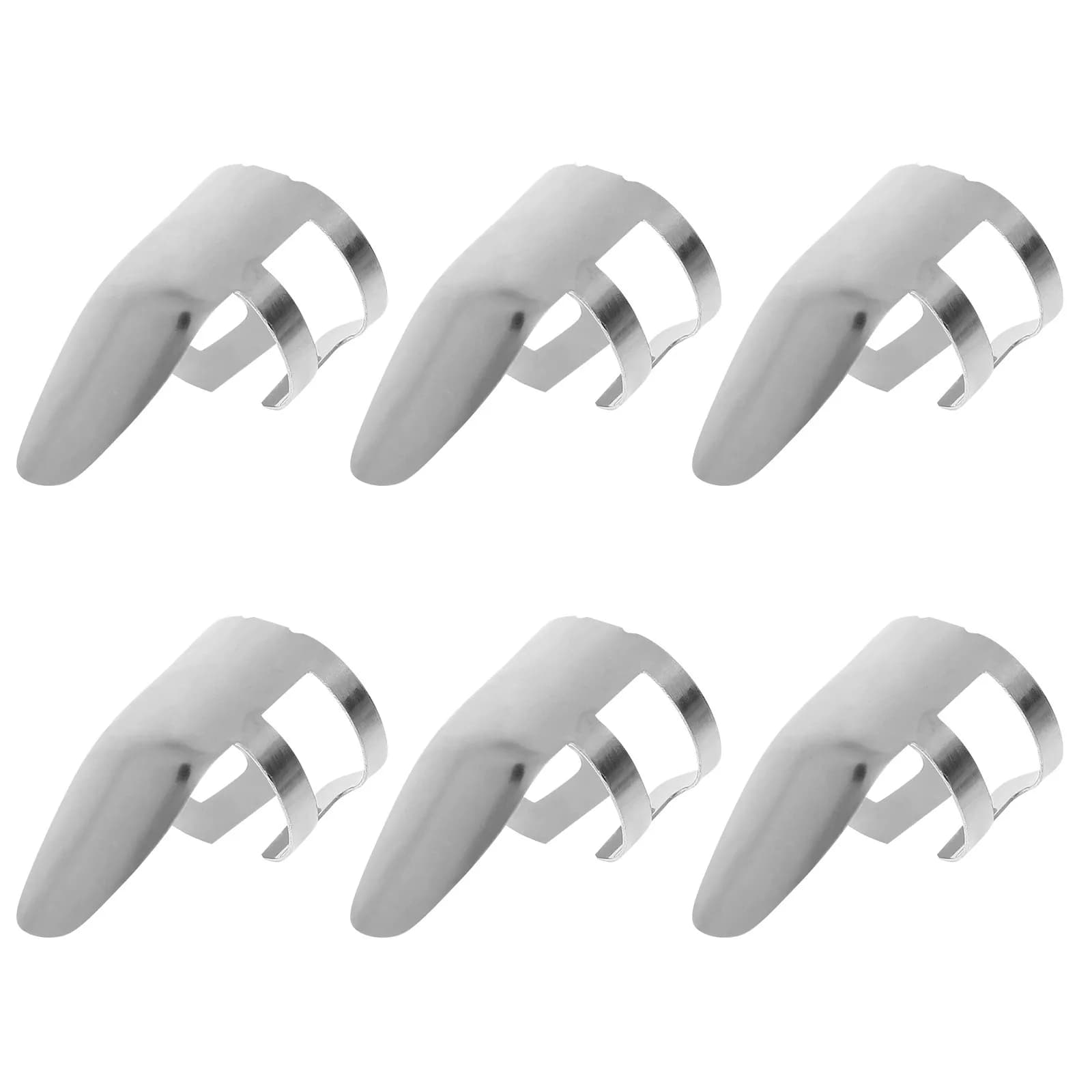 6 pezzi di plettri per chitarra in acciaio inossidabile resistenti, protettivi, dal design confortevole e pieghevole, per chitarra acustica elettrica, banjo