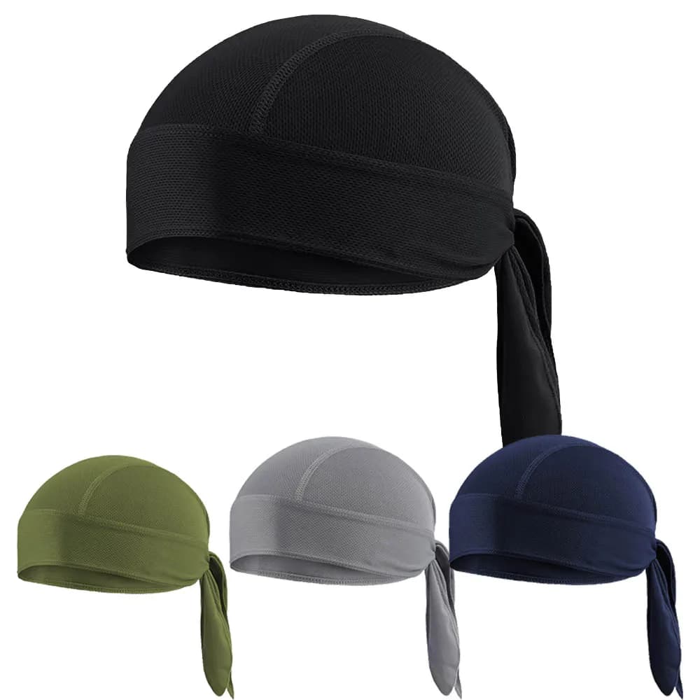 Cappello da pirata per ciclismo, 1 pezzo/3 pezzi, cappello da pirata in rete traspirante, bandana da pirata, fodera per casco che assorbe il sudore, copricapo per uso esterno