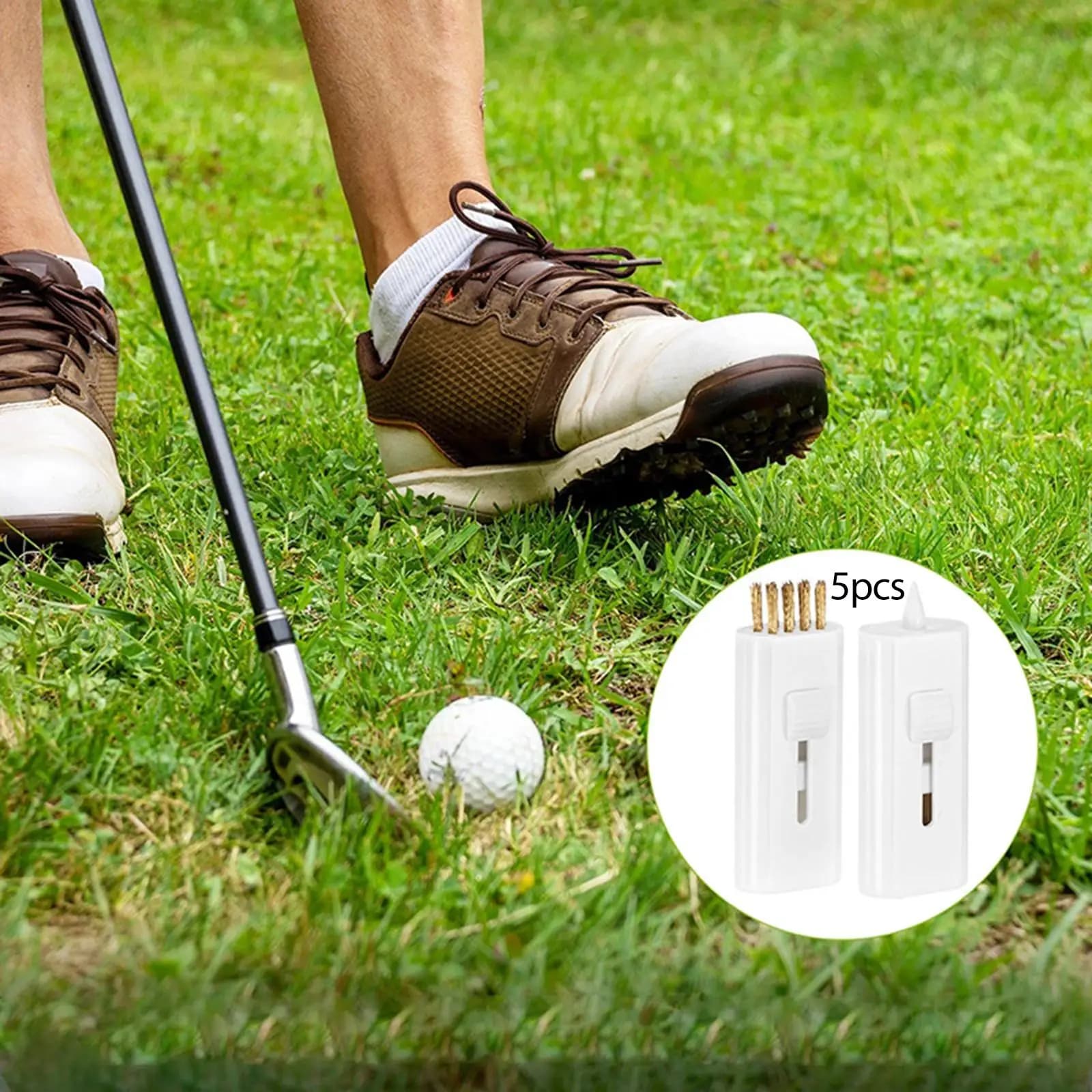 Double Sided Golf Brush Club Cleaner Efficient Cleaning Equipment for Men Women Golf Game Accessories
