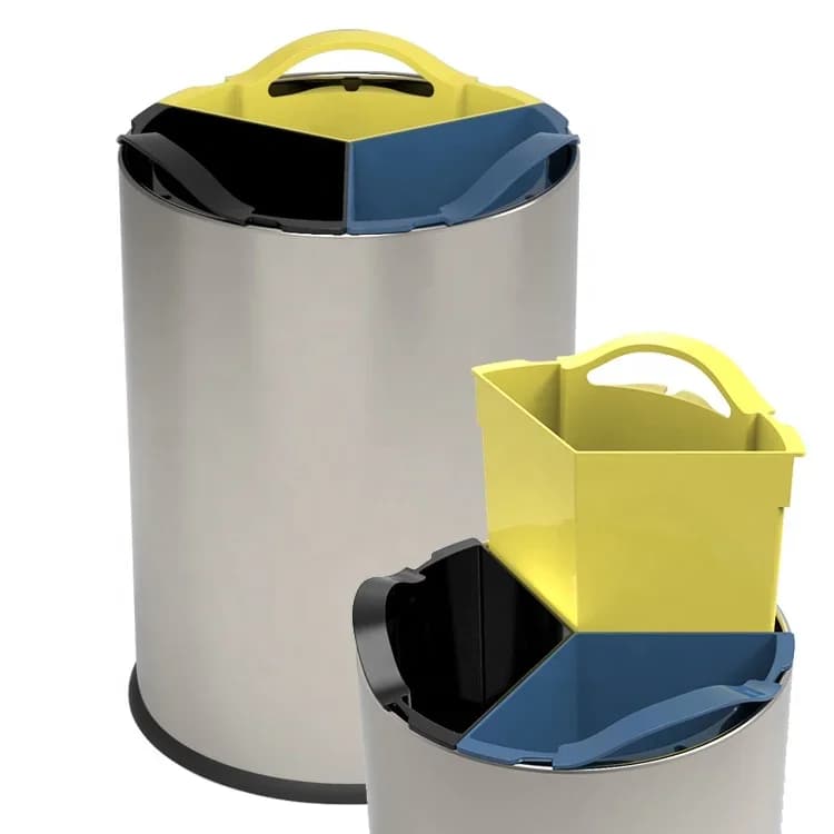 Bidone della spazzatura del vano della spazzatura del vano della spazzatura del vano della spazzatura del riciclo in plastica commerciale dell'acciaio inossidabile di design elegante per uso domestico