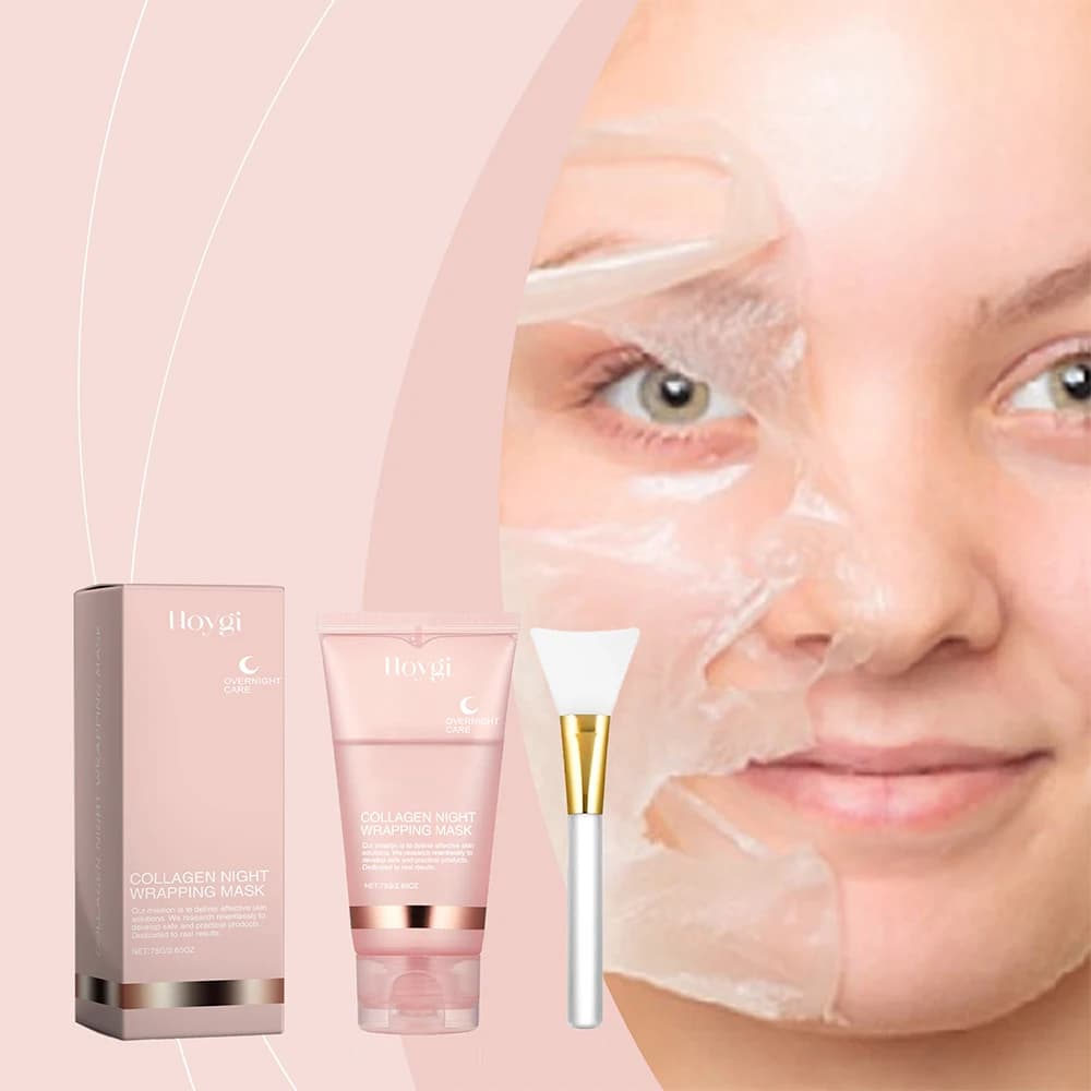 75g Collagen Night Wrap Peel Off Face Hydrating Face Mask Hydrating Moisturizing Face Smooth Face Satin Skin Rejuvenation Skin mask for care