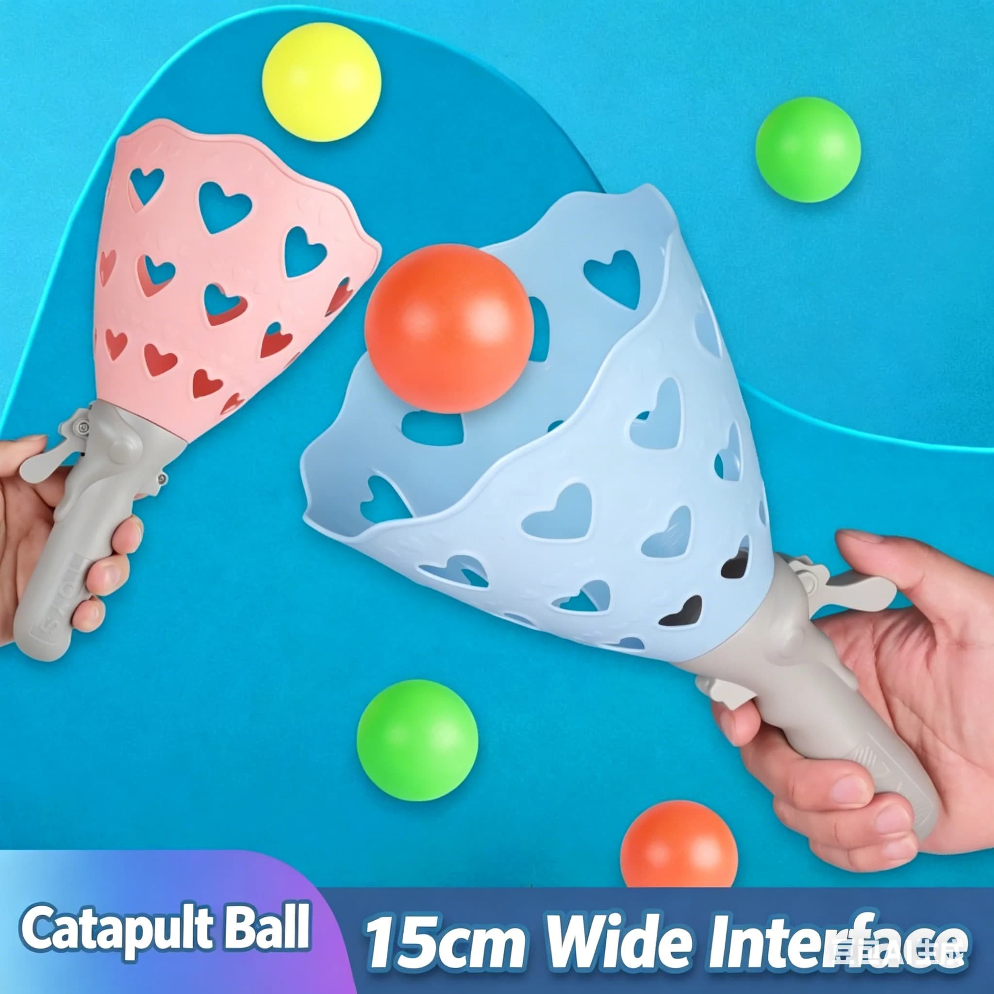 Catapulta per lanciare palline, gioco divertente per bambini, interazione genitore-figlio, catapulta elastica, giocattolo sportivo doppio per bambini e bambine.