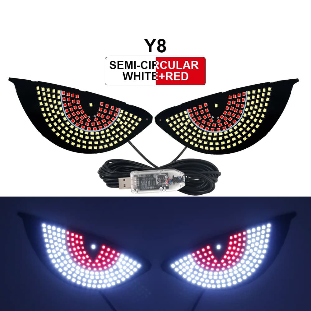 Faro per auto LED Devil Eyes da 2 pezzi con mini lente per proiettore, indicatore di direzione decorativo