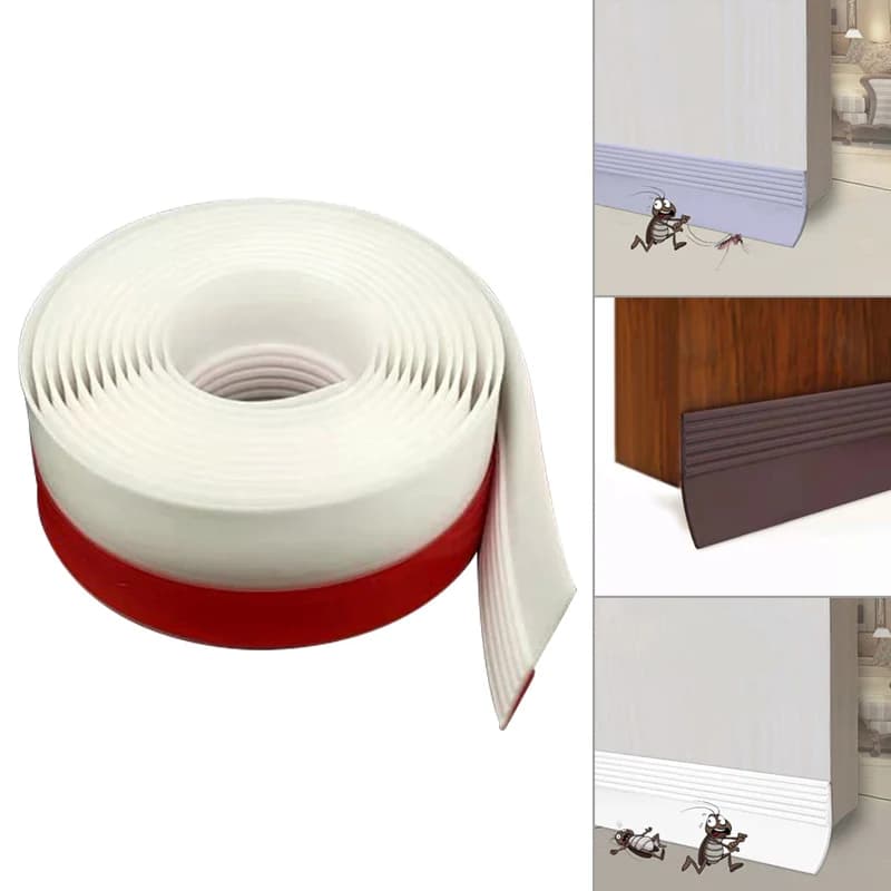 Self-adhesive Door Sealing Strips Rubber Windproof Warm Door Bottom Seal Strip Soundproof Insect Proof Silicone Sealing Tape