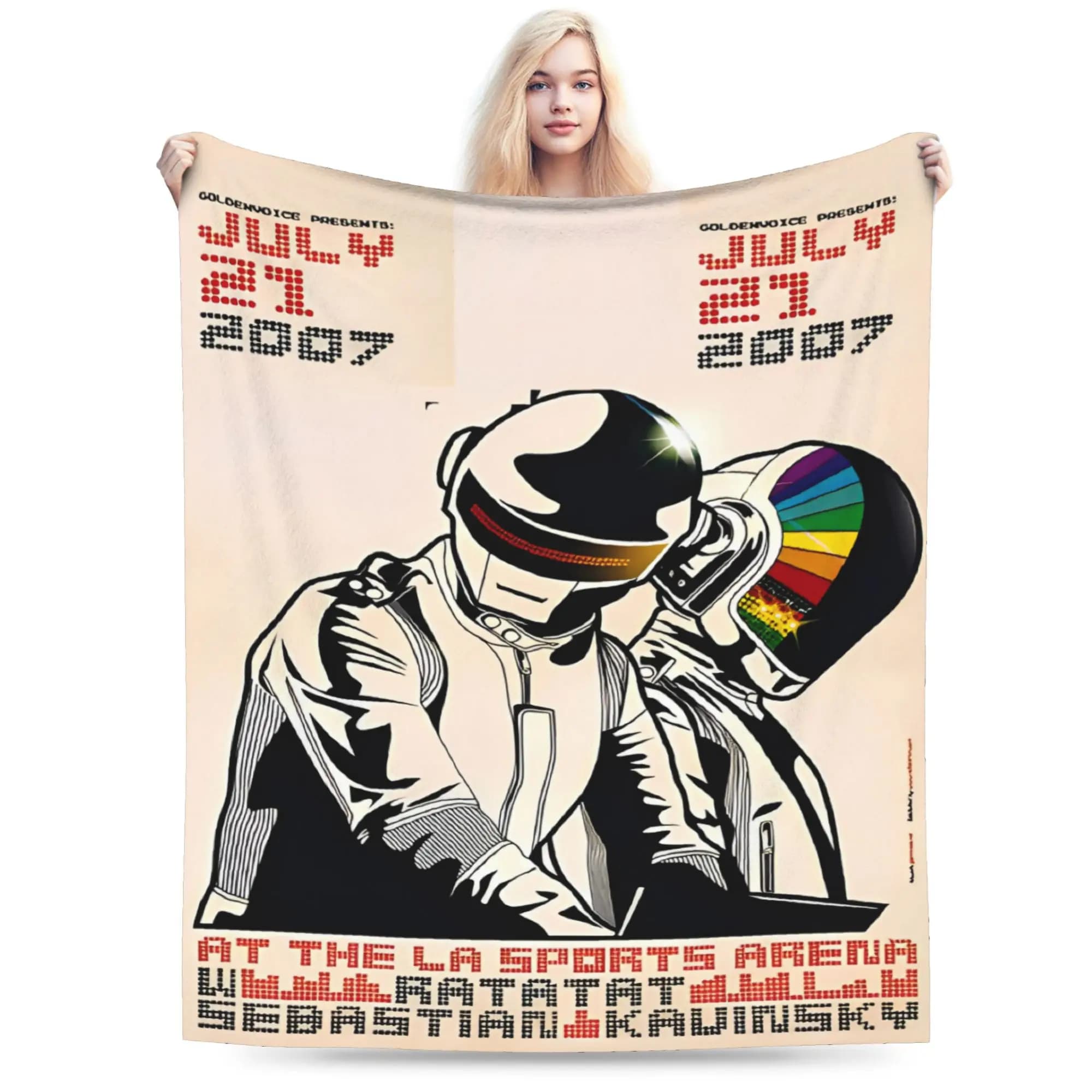 France Band D-Daft P-Punk Blankets Quality Soft Warm Bedding Throws Winter Decorative Couch Chair Street Trend Bedspread
