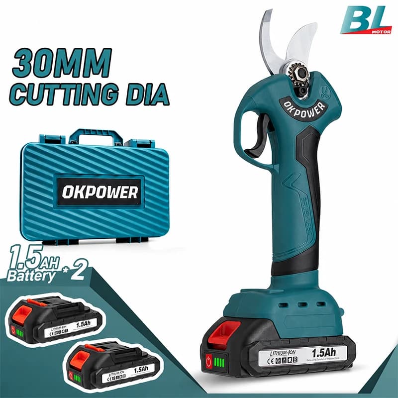 Brushless Electric Pruner Shear 4 Gears Cordless Electric Scissors Orchard Shrub Branch Pruning Tool For Makita 18V Battery Pin