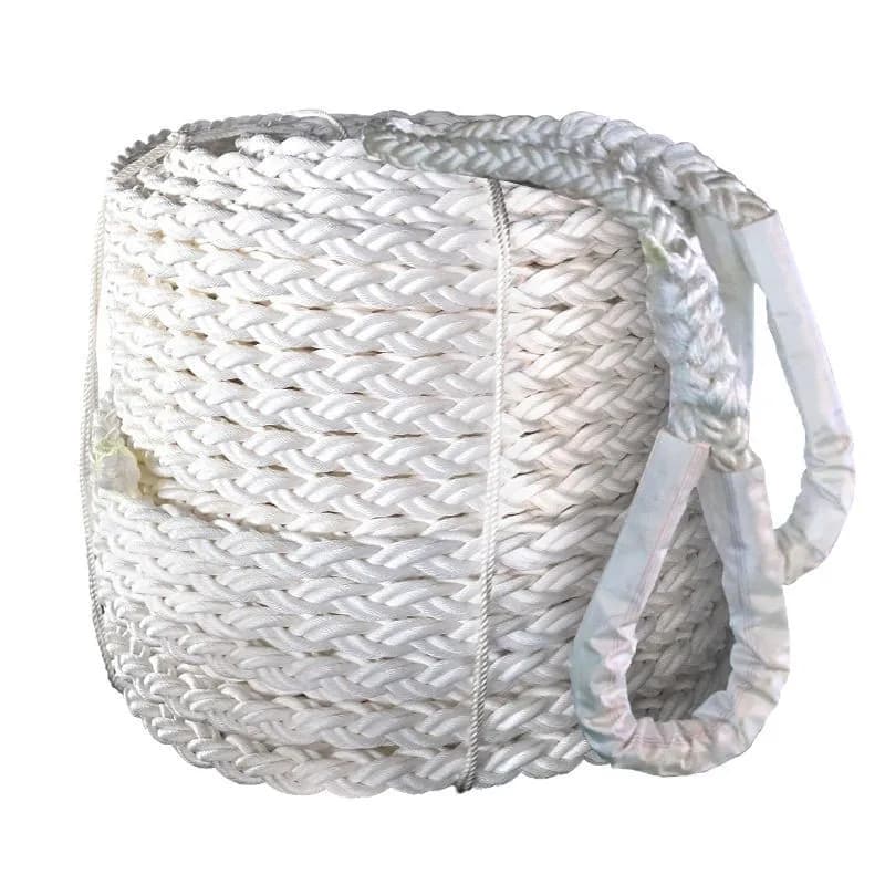 Corda legante in polipropilene a tre fili Cavo in nylon a otto fili Corda intrecciata ad alta resistenza Cavo marino resistente all'usura