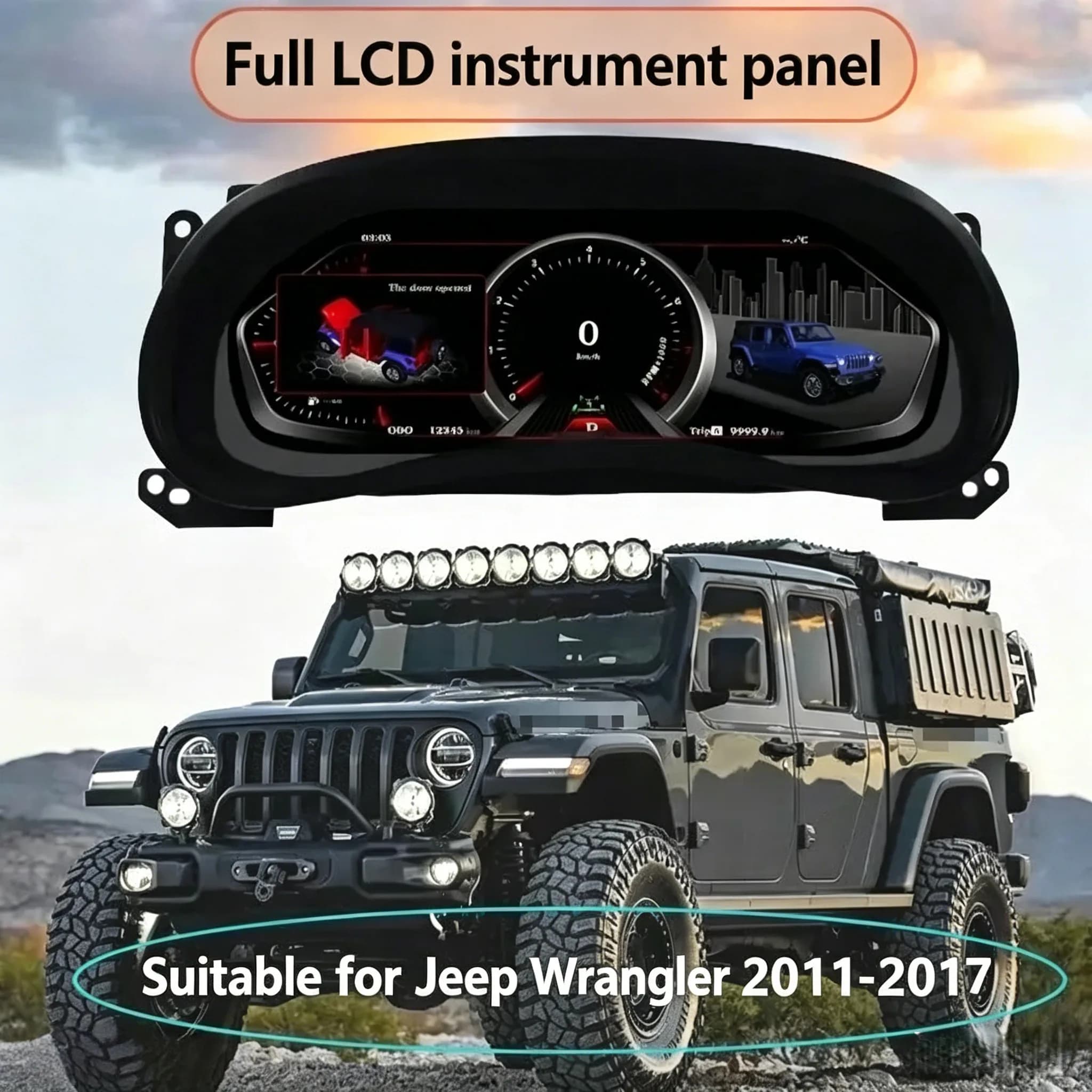 8GB+256GB For Jeep Grand Cherokee 2014-2020 GPS Bluetooth Tesla Style Screen Audio DSP 2 Din Car Radio Multimedia Player Stereo