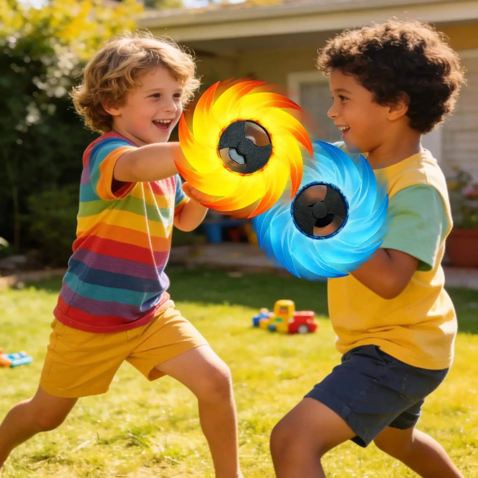 Fidget Spinner Luminoso a LED Stampato in 3D, Giocattolo Antistress EDC che si Illumina al Buio, Giroscopio Cinetico per Bambini
