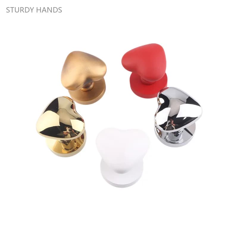1 set di serrature per porte a forma di cuore in lega di zinco maniglie per porte sferiche per camera da letto interna in stile americano serrature per porte invisibili silenziose