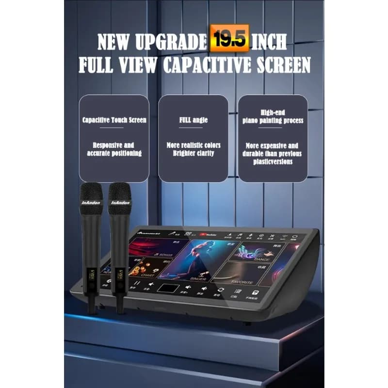 2025 InAndOn Ultimo 19.5 5in1 4T Lettore Karaoke portatile professionale Durevole utilizzando il sistema KTV Home Theater della macchina Karaoke