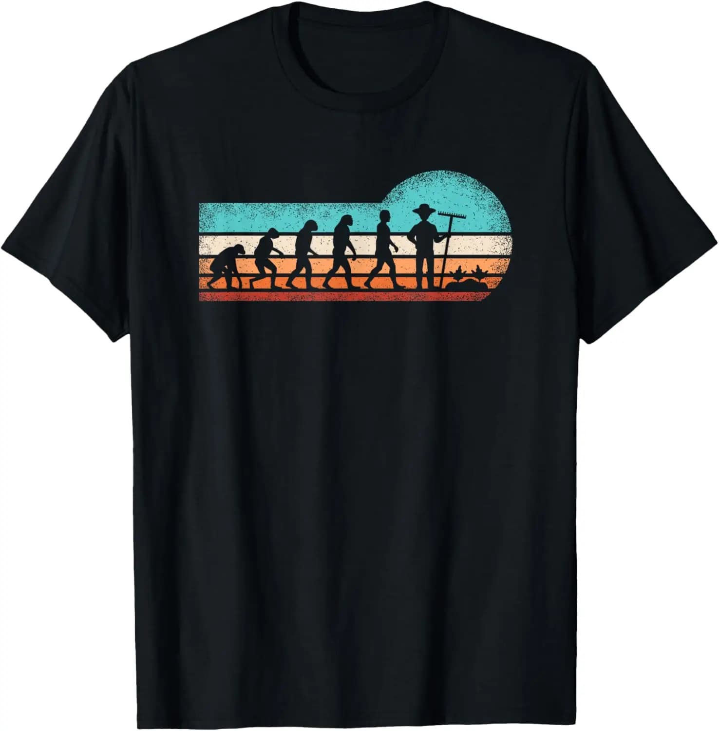 Gardener Evolution Garden Funny Gardening T-Shirt 100% Cotton Trendy Y2K Short-Sleeve Tee-Soft, Quick-Drying, Moisture-Wicking;