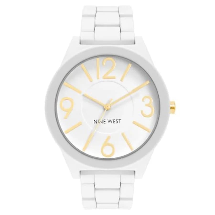 Orologio da donna Nine West con bracciale in metallo e rivestimento gommato