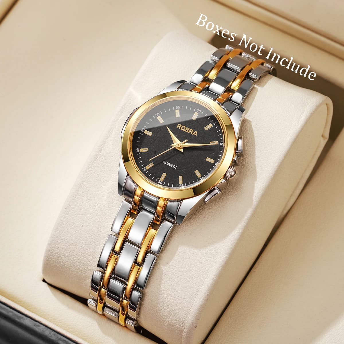 Women's Watch With Stainless Steel Strap Fashion Gold Mix Casual Wrist Watch for Women's Watch Reloj Mujer (No Box)