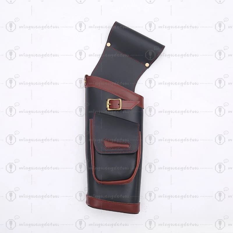1 pz. Fodero per Frecce in Pelle Bovina, Borsa Porta Frecce Resistente, Custodia per Frecce, Accessori per Tiro con l'Arco e Caccia