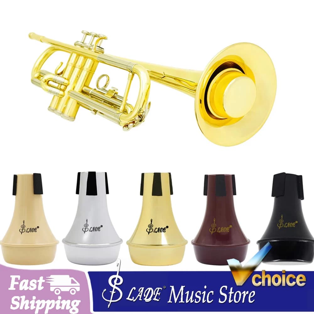 SLADE Mini Tromba Silenziatore ABS Semi-Chiuso, Muto per Pratica, Accessori per Strumenti a Fiato in Ottone