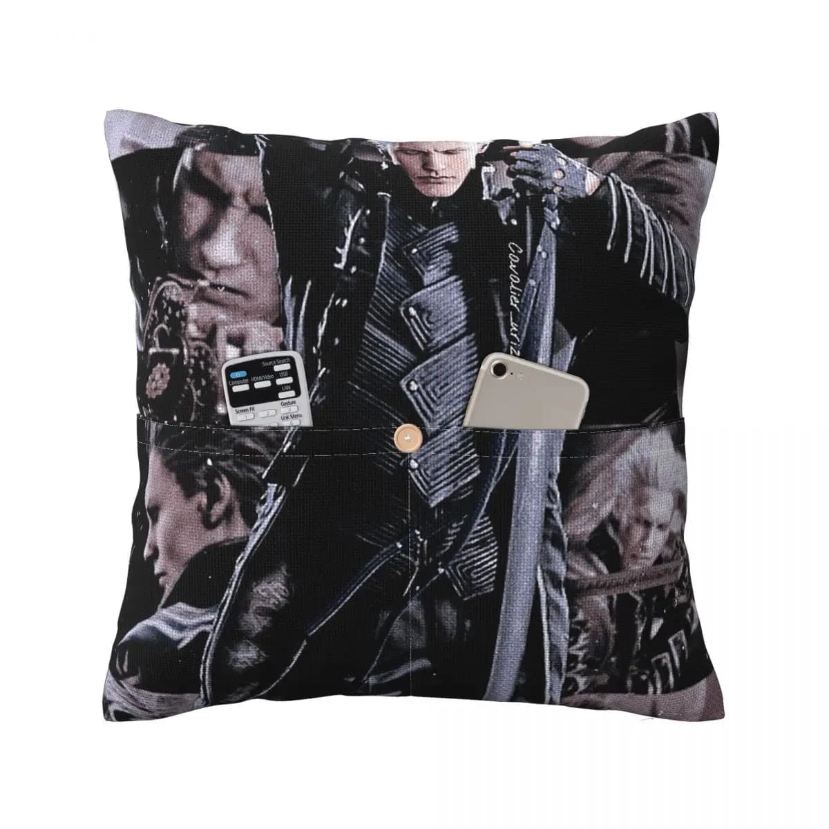 Vergil From The Devil May Cry Seri Square Linen Pillowcase Cushion Cover Polyester Decorative Bedroom Home Comfort Throw Pillow